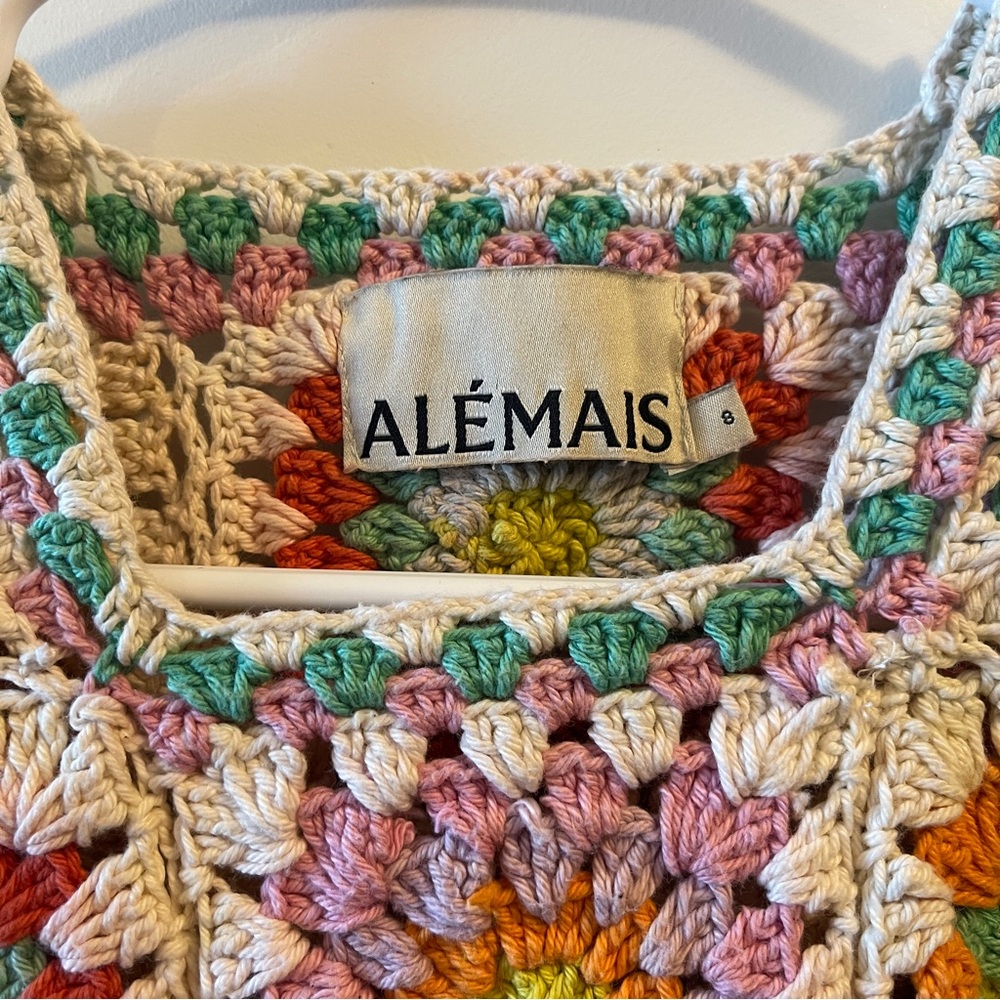 Alemais Cotton Crochet Oversized Top size 8 women’s - Picture 3 of 13